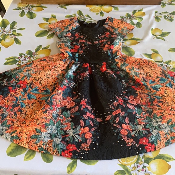 Bebe designer Jacquard tapestry floral dress - Picture 2 of 15